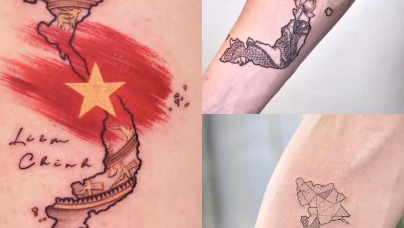 Story-Driven Travel Tattoo Vietnam: Meaningful Ink Guide 1764398214 vietnam map tattoo 1jpg