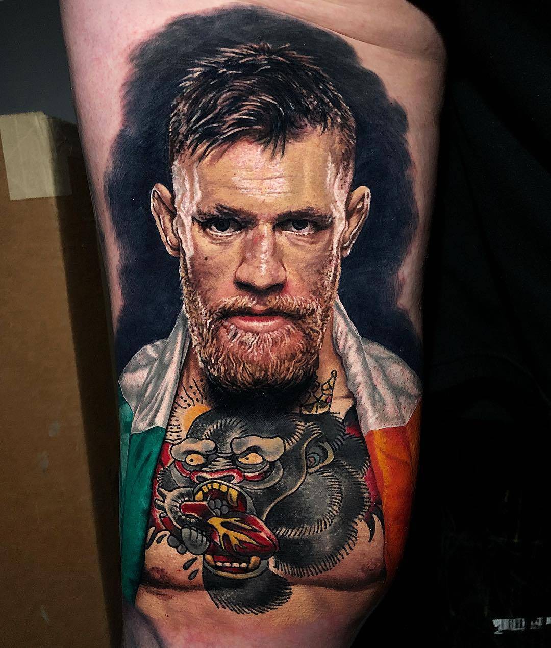 Realism Tattoo From Photo: How to Get Stunning Results 9 Photo realism tattoo demonstrating strong contrast and high-detail portrait execution