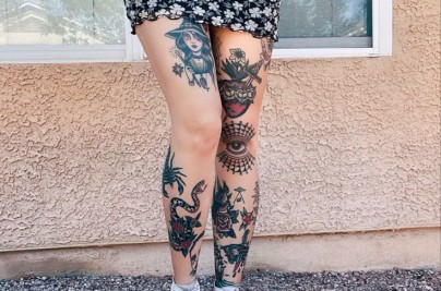 Bold Traditional Leg Tattoo Ideas, Meaning & Guide 36e24dc4a79c0a8b414b088f9f8b846b