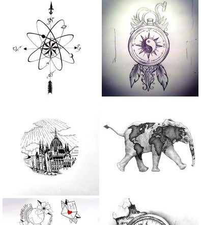 Travel Tattoo Designs: Meaningful Ideas, Symbols & Styles Guide 4abc8fe07c860d129e033b0e3efb95b5