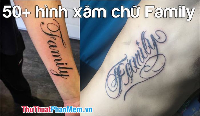 Tuyển Tập Hình Xăm Chữ Family Cho Nam Nữ Đẹp Và Ý Nghĩa 7 Hình xăm chữ Family phong cách thư pháp đẹp và ý nghĩa