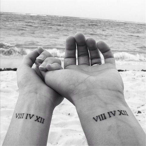 Minimalist Roman numeral tattoo design example