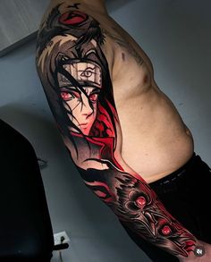 Creative anime tattoo concept demonstrating popular social media tattoo trends