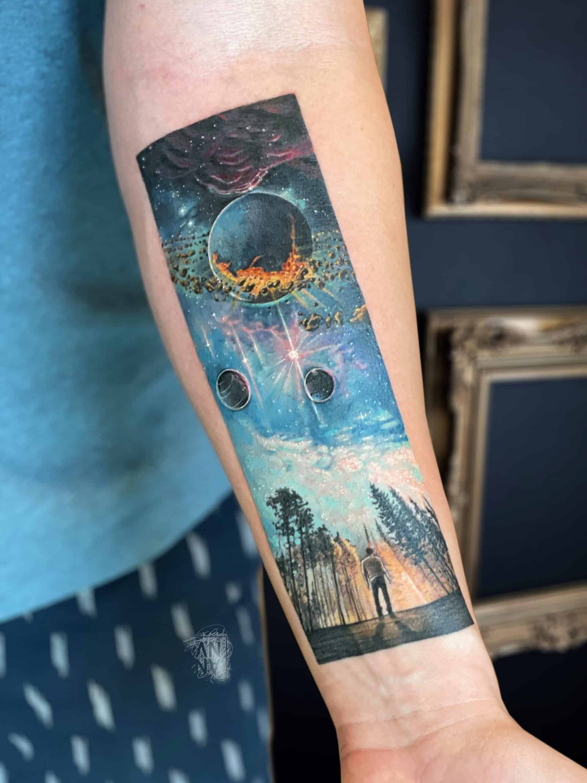 Color Realism Tattoo Guide: Costs, Longevity & Expert Tips 6 Professional tattoo artist creating a custom color realism tattoo design