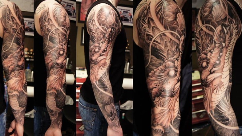 Traditional Asian Sleeve Tattoos: Meaning & Designs Guide Full Sleeve Dragon