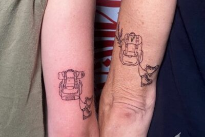 Matching Couple Travel Tattoo Saigon Ideas for Lovers IMG 2985 400x400