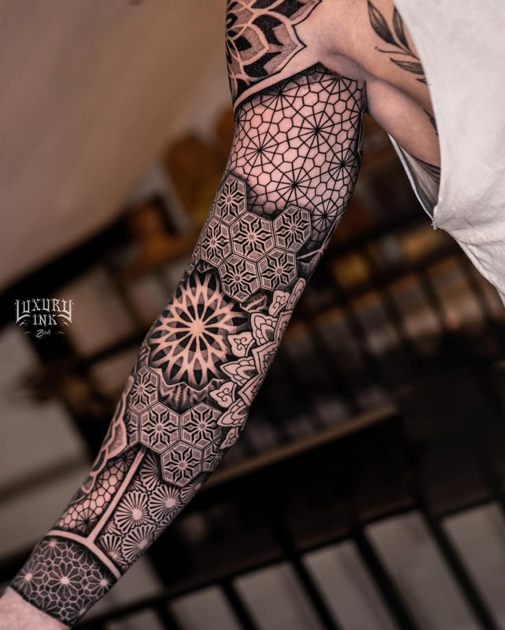 Mandala Sleeve Tattoo Design Ideas, Meanings & Expert Guide a486a3665d8819b2120c0b3afcde44be