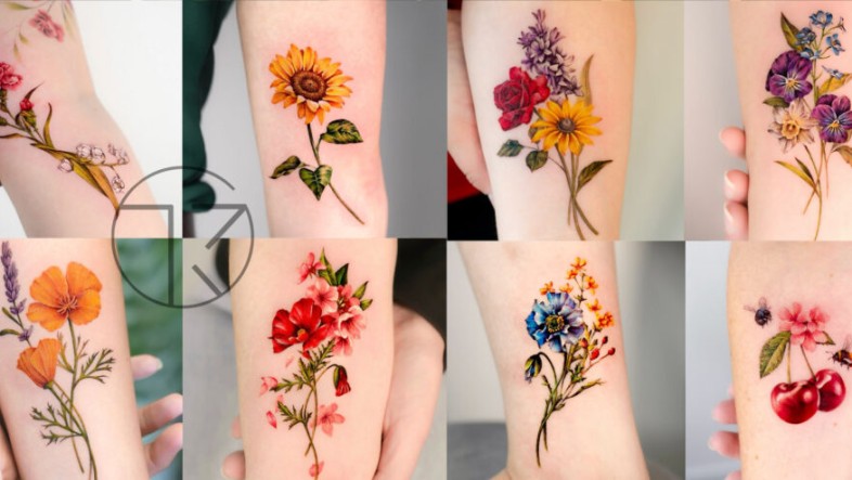 14 Hình Xăm Hoa Nhỏ Dễ Thương: Ý Nghĩa & Gợi Ý Thiết Kế Tinh Tế banner hinh xam bong hoa tks tattoo 1024x494