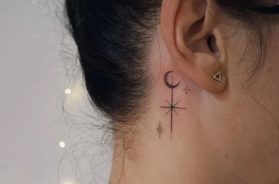 Xăm Hình Sau Tai: Vị Trí Tinh Tế, Thẩm Mỹ Và Riêng Tư behind the ear tattoo placement 1