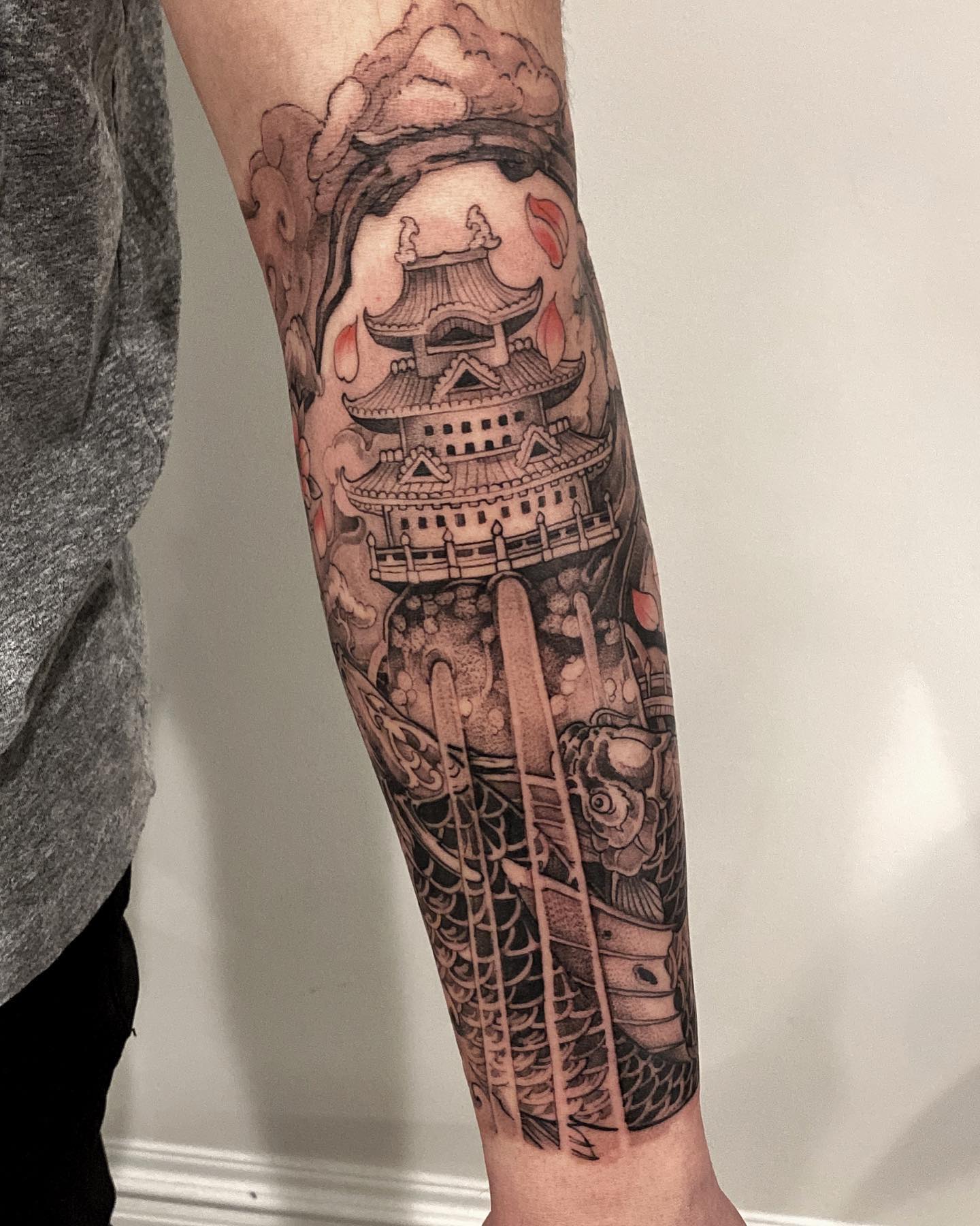 Pagoda Tattoo Meaning, Symbolism & Stunning Design Ideas 7 Pagoda tattoo design inspiration featuring traditional Asian architecture
