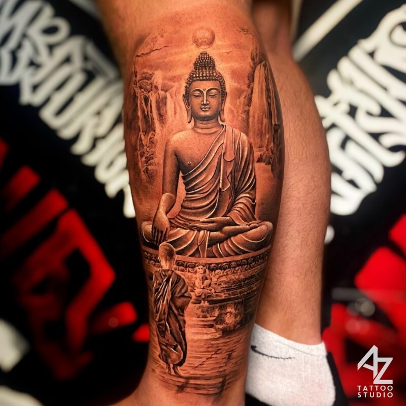 Buddha Tattoo Meaning, Designs & Cultural Significance 7 Meaningful Buddha tattoo design symbolizing enlightenment and inner peace