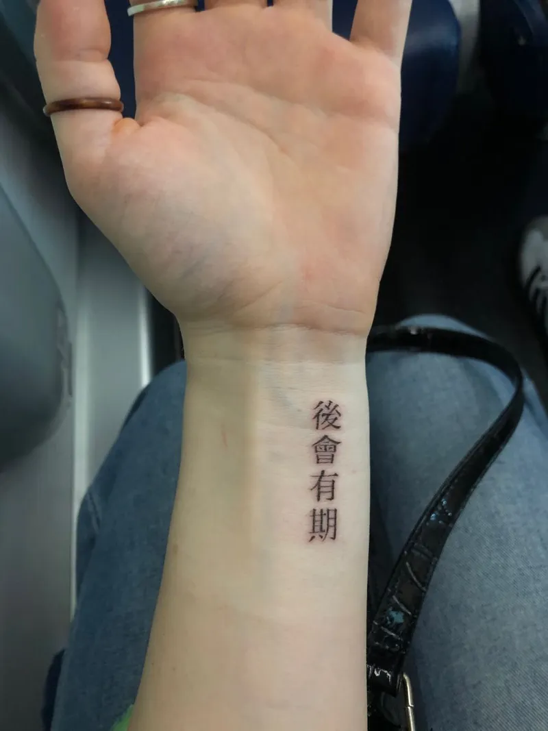 Chinese Character Tattoo Ideas, Meanings & Mistakes to Avoid 9 Chinese character tattoo on hand showing minimalist placement inspiration