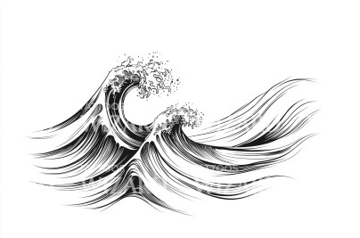 Wave Tattoo Design Meaning, Styles & Expert Guide curling ocean wave tattoo design ocean wave 27