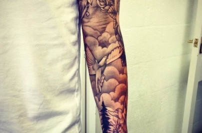 Cloud Filler Tattoo Guide: Meaning, Styles & Sleeve Design Secrets d5a42bab23ffbf7d2ba6f5d101bc85ce