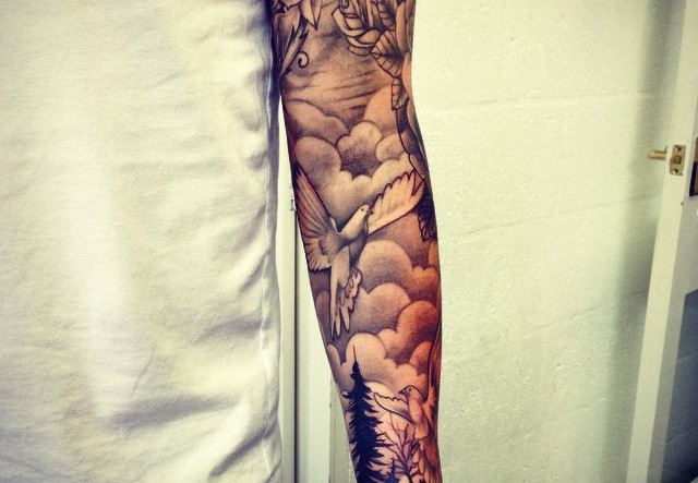 Cloud Filler Tattoo Guide: Meaning, Styles & Sleeve Design Secrets d5a42bab23ffbf7d2ba6f5d101bc85ce