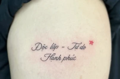 Vietnamese Script Tattoo Phrases: Meanings & Expert Guide doc lap tu do hanh phuc tattoo 2