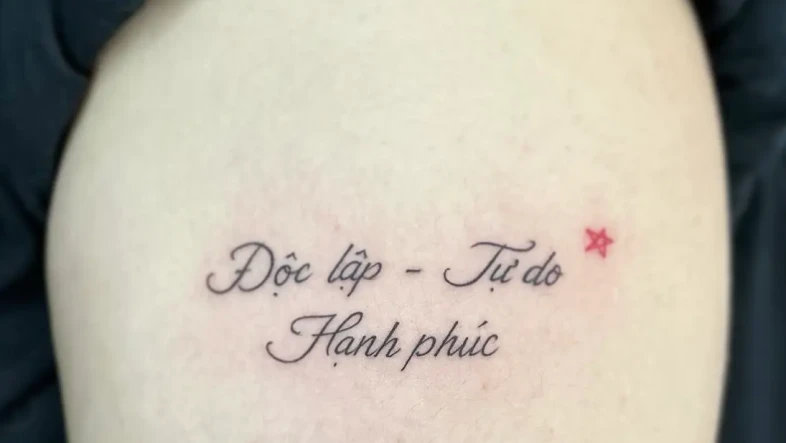 Vietnamese Script Tattoo Phrases: Meanings & Expert Guide doc lap tu do hanh phuc tattoo 2