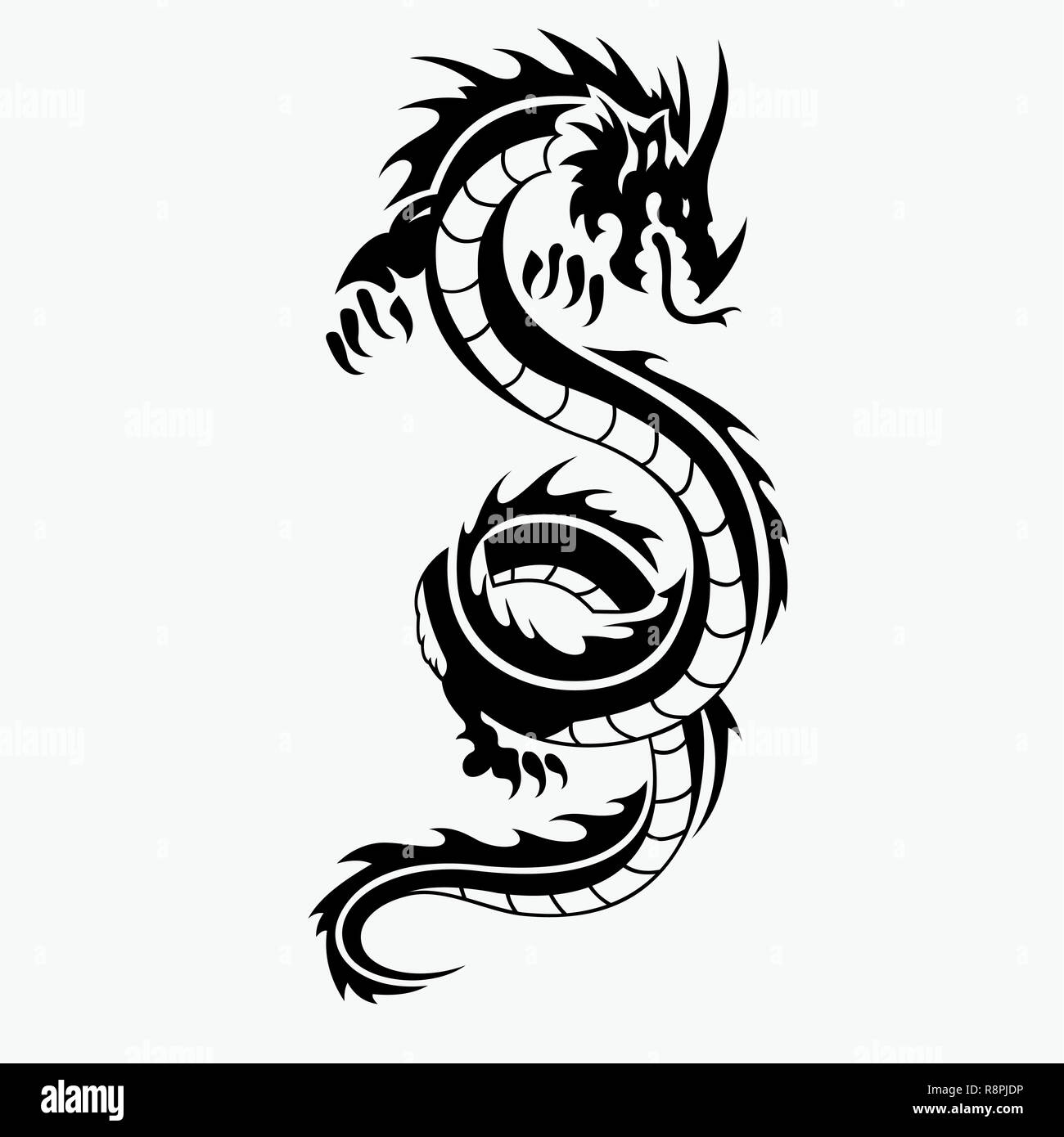 Dragon Tattoo Meaning, Designs & Symbolism Guide dragon vector illustration for tattoo designs logos icons symbols t shirt designs and other design equipment R8PJDP