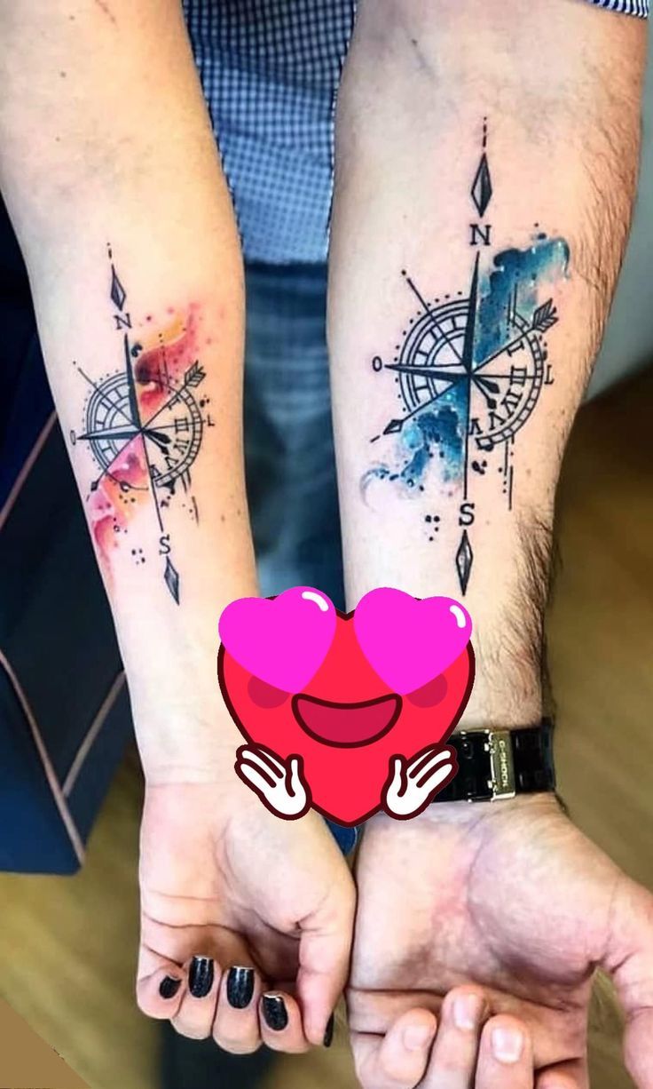 Matching Couple Travel Tattoos: 25 Meaningful Ideas for Adventurous Partners 8 Creative matching couple travel tattoo concepts featuring coordinates, mountains, and travel symbols