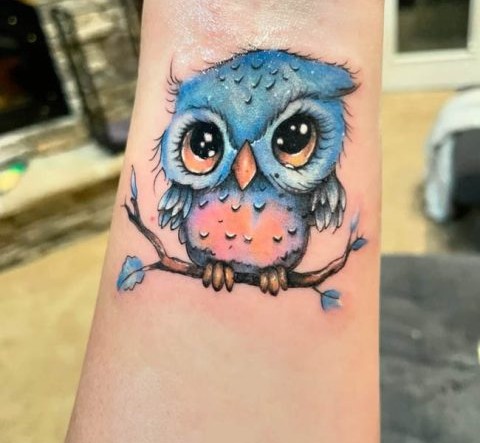 Hình xăm cú mèo dễ thương dành cho con gái: Ý nghĩa & phong cách hinh xam cu meo rio tattoo studio 4 480x600