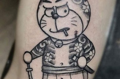 Top Các Mẫu Hình Xăm Doraemon Dễ Thương Nhất Hiện Nay hinh xam doraemon 12