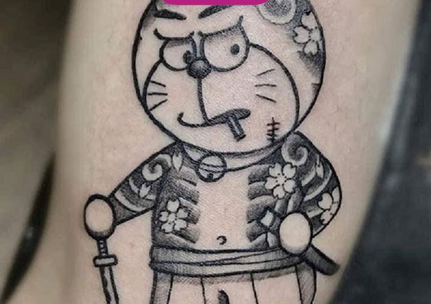 Top Các Mẫu Hình Xăm Doraemon Dễ Thương Nhất Hiện Nay hinh xam doraemon 12