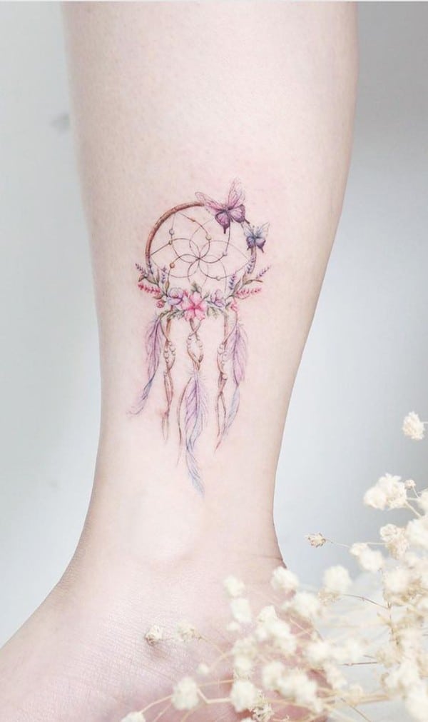 Hình xăm Dreamcatcher mini mang ý nghĩa bảo vệ và tự do