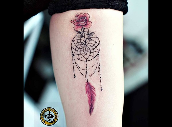 Ý nghĩa hình xăm Dreamcatcher: Biểu tượng bảo vệ và may mắn hinh xam hoa va dreamcatcher