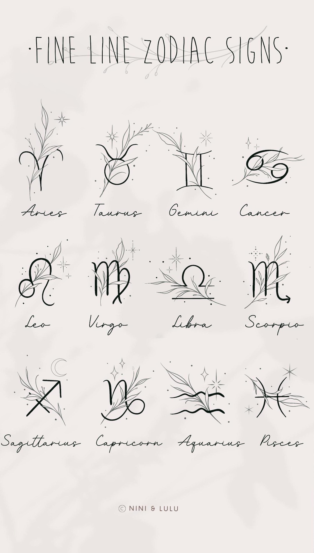 Zodiac Sign Tattoo Ideas, Meanings & Designs Guide