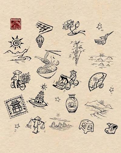 Vietnam tattoo culture inspiration dragon lotus bamboo symbols
