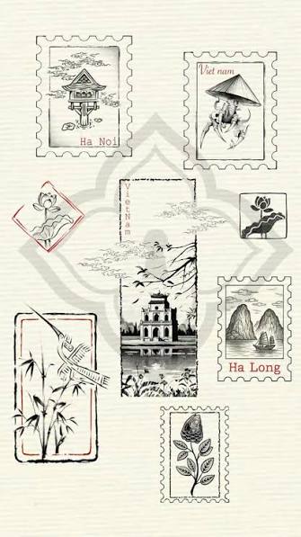 Vietnamese fine line tattoo bamboo lotus dragon travel inspiration