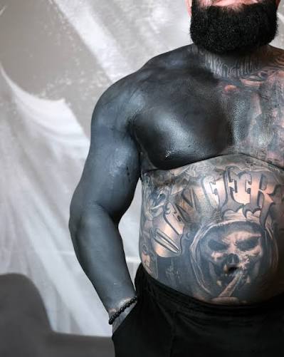 Modern blackwork tattoo cover up design inspiration featuring geometric and ornamental elements