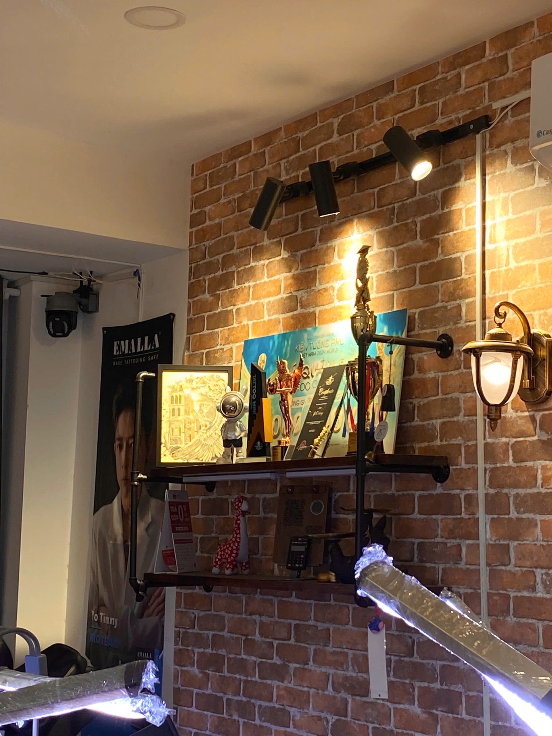 Clean and hygienic tattoo studio environment with professional artist