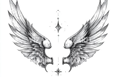 Angel Wings Tattoo Meaning, Designs & Symbolism Guide symmetric angel wings tattoo design angel wings 12