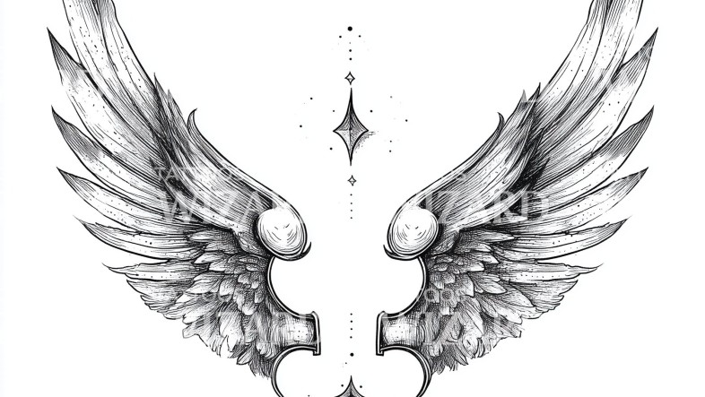 Angel Wings Tattoo Meaning, Designs & Symbolism Guide symmetric angel wings tattoo design angel wings 12