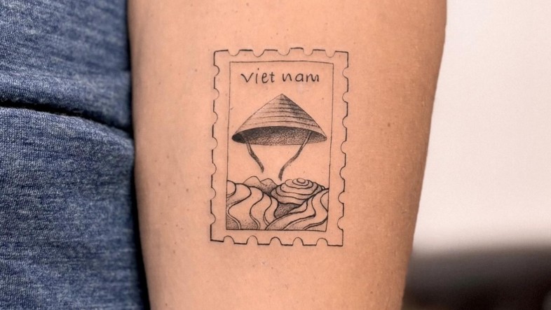 Custom Vietnamese Travel Flash Tattoo Guide for Travelers vietnamese tattoo idea for traveler 1