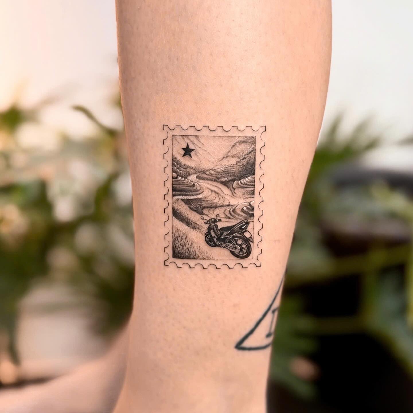 Vietnam travel tattoo idea inspired by lanterns and cultural scenery